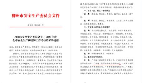 【喜訊】冶建公司2022年度這項工作獲評優(yōu)秀！